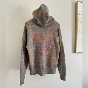 Ivory Ella Women’s  Multicolor preppy colorful Knit hoodie retro size S